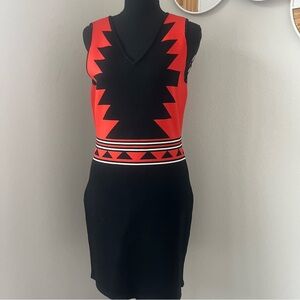 NWT  $208 Romeo & Juliet Couture Dress M Black Boho Body Con Comfort Stretch
